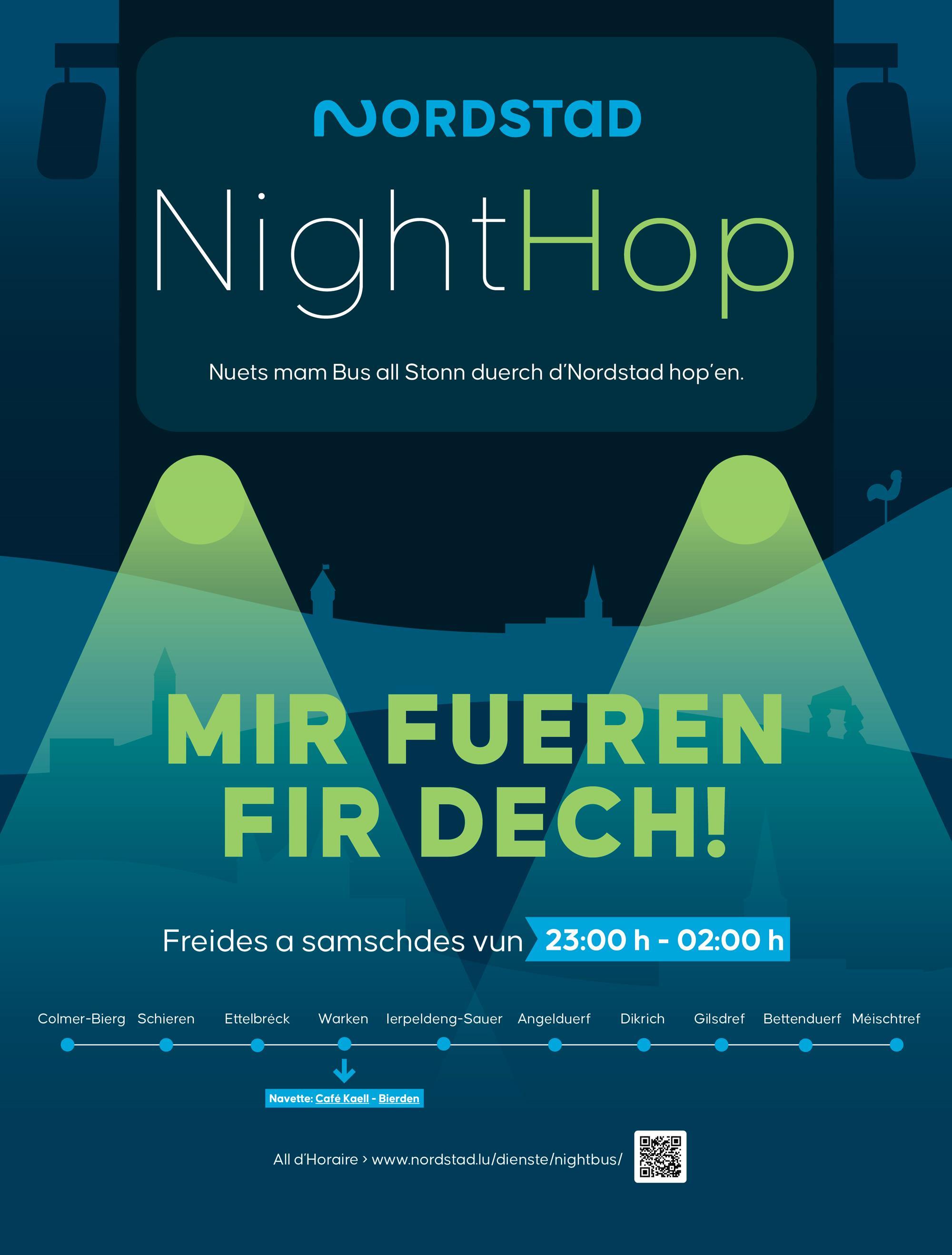NightHop - gratis Nachtbus der Nordstad